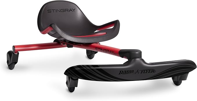 Radio Flyer Stingray Ride On Scooter Toy for Kids Ages 3-8 Years, Black, Drifter