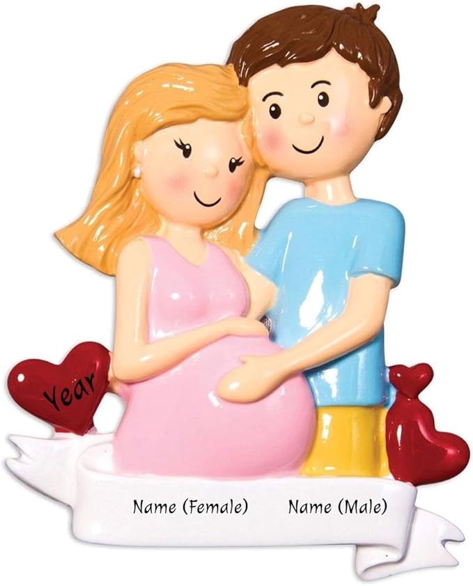 2024 Personalized Ornament We're Expecting Couple Christmas Tree Wedding Family Custom Customized Glittered Decoration - Free Personalization