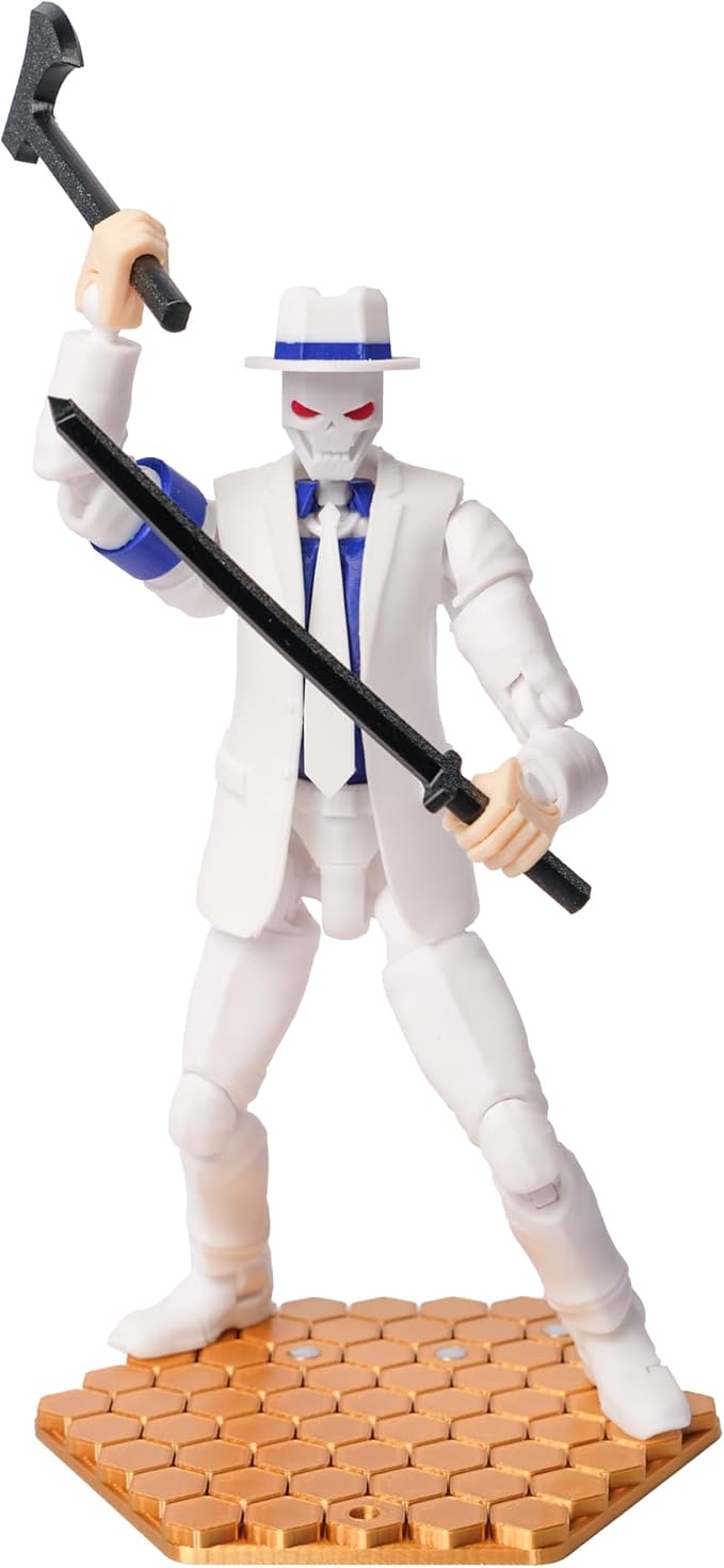 (Assembly Completed T13 Action Figure, 8.1 inches, Strong Magnetic Accessories, 3D Printed Robot Multi-Jointed Movable, Desktop Decorations for Game Lovers，POP Dancer (White)