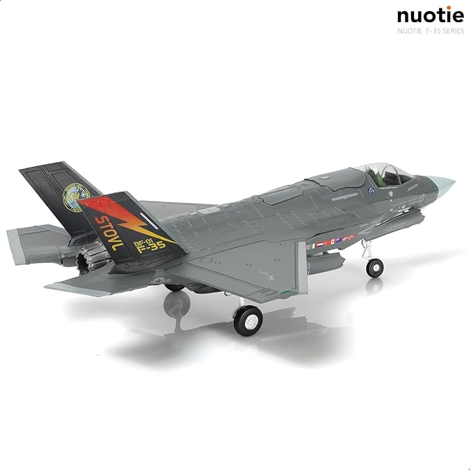 1/72 F-35B Lighting II Fighter Aircraft Die-cast Model with Display Stand - U.S. Navy VX-23 BF-01 F35B Plane Model Collection Gift for Adults
