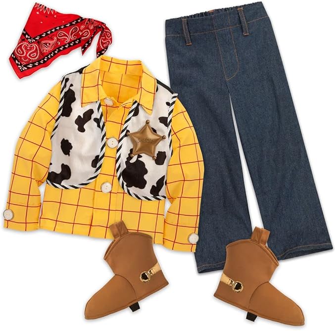Disney Store Boy's Dress Up Costumes for Play (Woody from Toy Story) - Premium Costumes for Kids, Cosplay for Children - Size 5/6