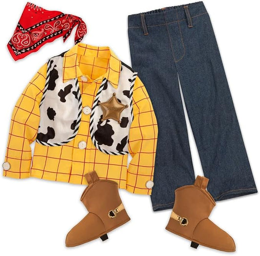Disney Store Boy's Dress Up Costumes for Play (Woody from Toy Story) - Premium Costumes for Kids, Cosplay for Children - Size 5/6
