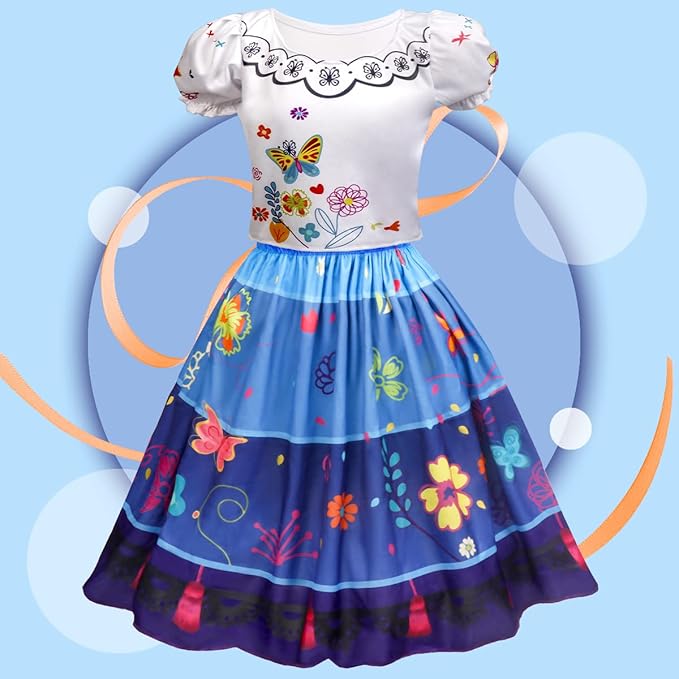 Meland Princess Dress Up - Princess Dresses for Girls with Princess Toys, Dress Up Clothes for Little Girls Pretend Play