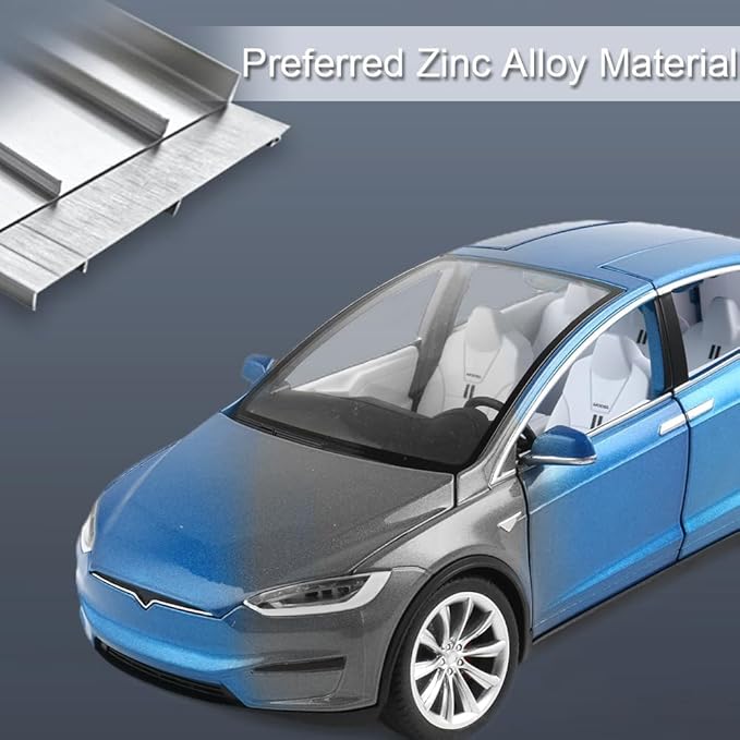 Zinc Alloy Model X Car Model,1:24 Scale Simulation Casting car Model Pull Back Diecast Toy Car, Mini Vehicles Toys with Lights and Music for Toddlers Kids Children Birthday Gift(Blue)