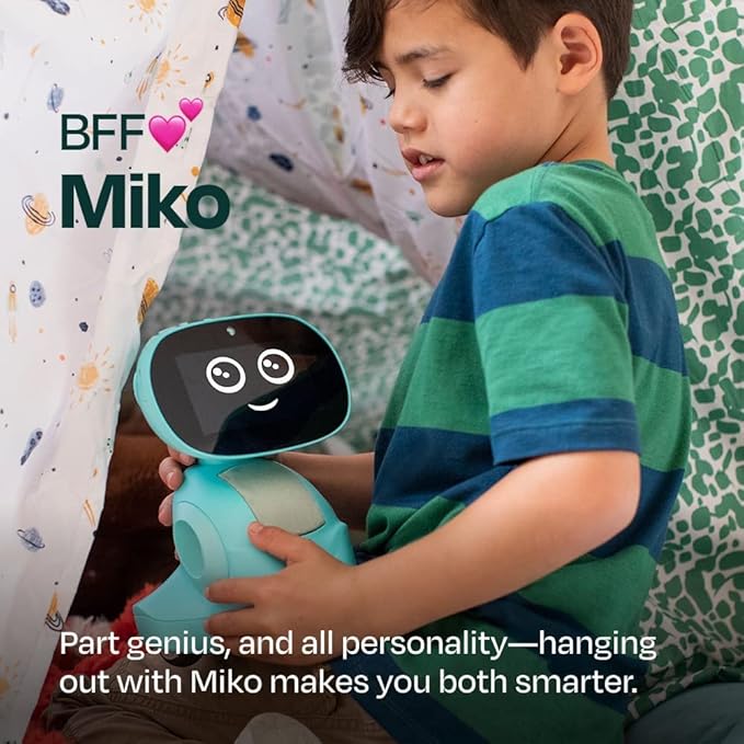 Miko 3: AI-Powered Smart Robot for Kids | STEAM Learning & Educational | Interactive Robot with Learning apps & Unlimited Games | Birthday Gift for Girls & Boys Aged 5-12| Blue.