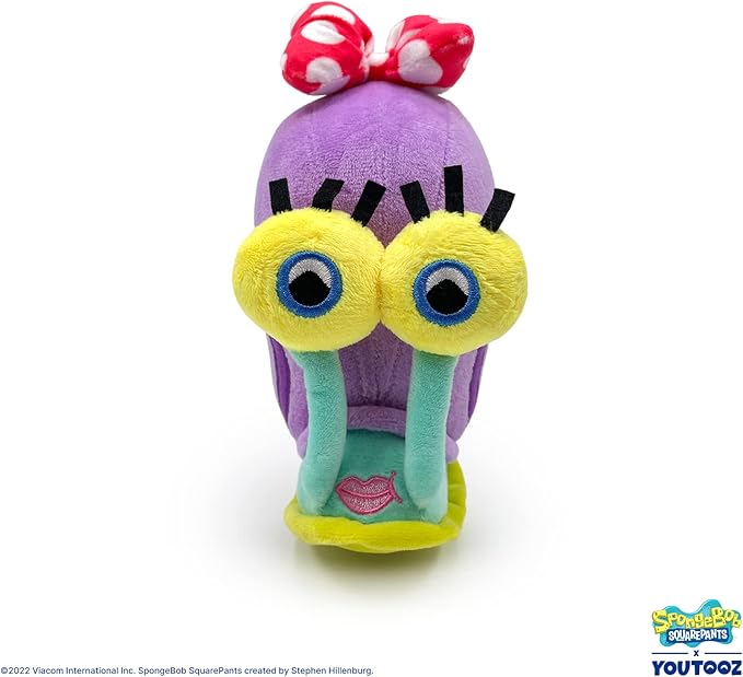 Youtooz Spongebob Mary Snail Plush Stickie, 6" inch Very Soft & Magnetic Spongebob Squarepants Mary Snail Stickies by Youtooz Spongebob Squarepants Collection