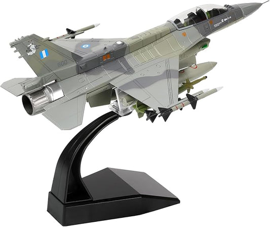 1/72 Scale F-16D Block Multirole Fighter Airplane Pre-Build Model Kits Finished Diecast Aircraft Metal Fighter Jet Model Display Collection or Gift (F-16D-Greece)