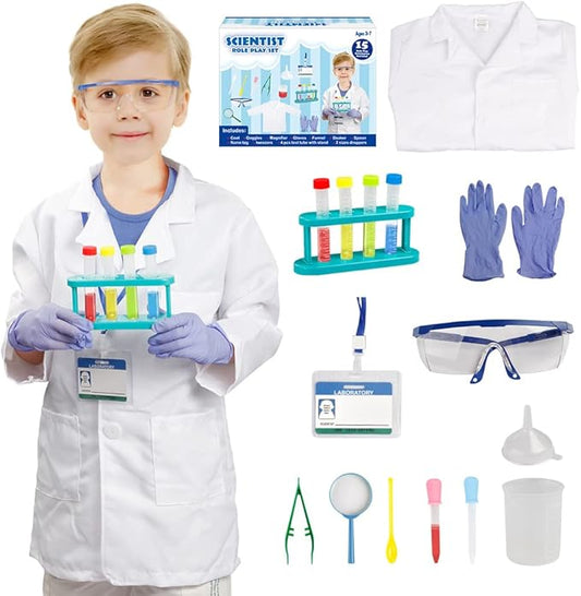 Dress Up Trunk for Kids, Pretend Dress Up Collection with Accessories, Halloween Dressup for Role Play