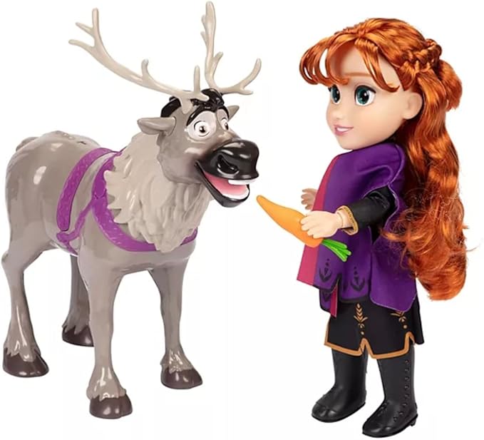 Disney Frozen Queen Anna Articulated Toddler Doll with Sven Reindeer