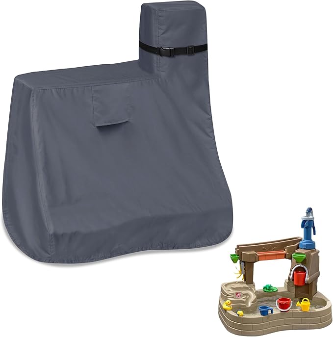 Kids Water Table Cover for Step2 Pump & Splash Discovery Pond Water Table, Outdoor UV, Fade-resistant, Wind and Dust Protection Toddlers Water Sensory Activity Pool Cover(Grey)