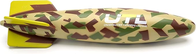 Official (UTL) Torpedo Glider Diving Toy Rocket Summer Camouflage Design 10"