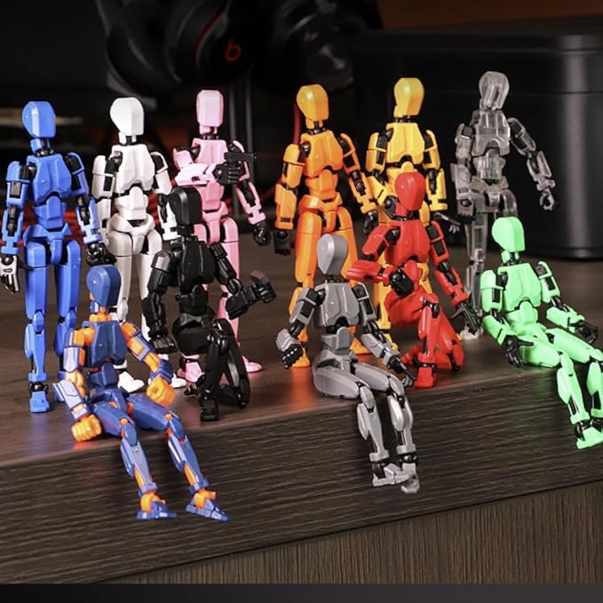 (Assembly Completed) 10 Packs Titan13 Action Figure Set, Dummy 13 3d Printed ActionFigure Toy Gifts for Kids, Robot 13 Action Figure Full Body Mechanical Doll Christmas Birthday Gift for Boys Girls