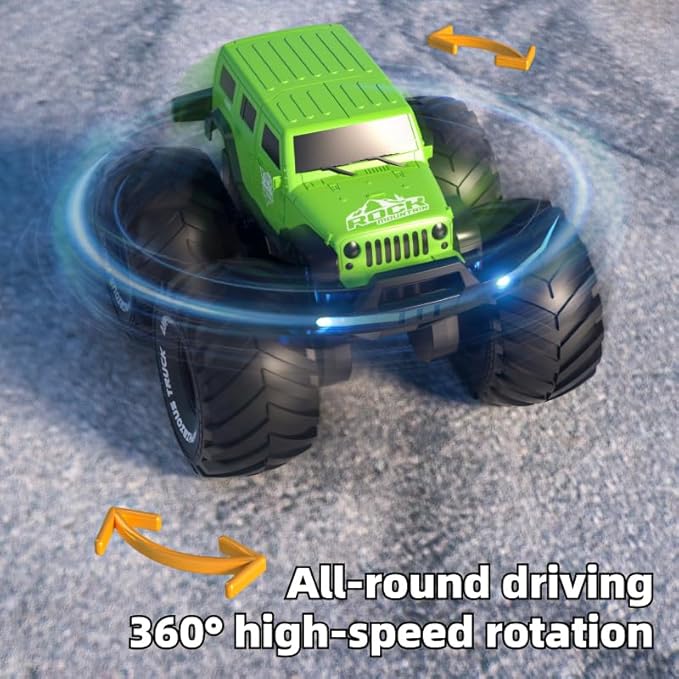 1:18 Scale Amphibious LED RC Car ，2.4GHz All 20 Km/h Off Road Terrain Remote Control Drift Truck, Waterproof Truck for 8+ Year Old Boys Girls Kids Gifts (Blue)