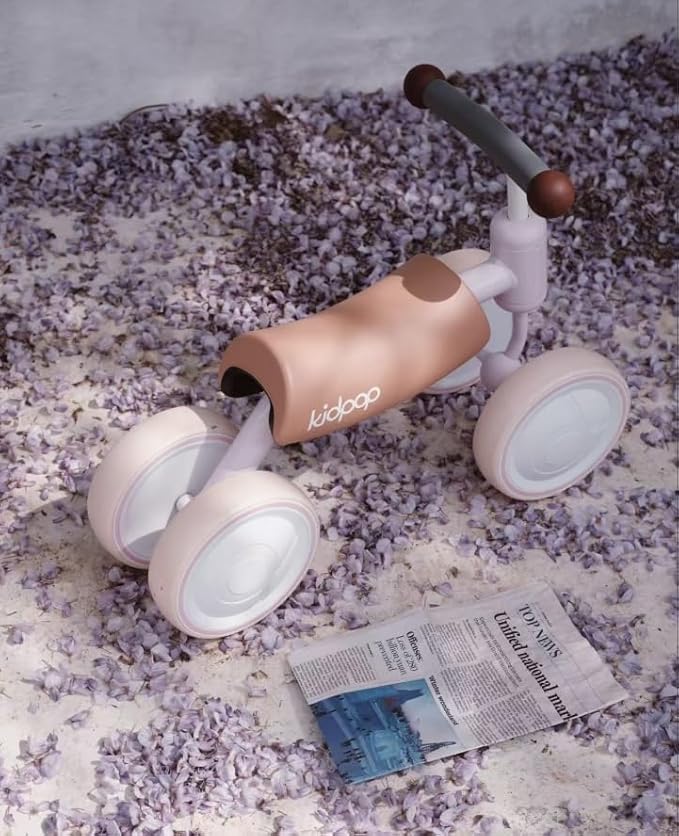 kidpop Big BEE Baby Balance Bike for 1 Year Old Toddler Kids Ride On Toys First Birthday Gift Toddler First Bike (Purple)