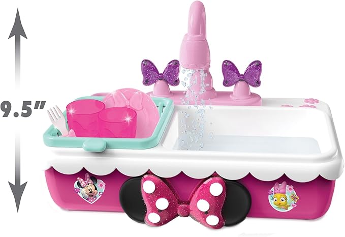 Minnie's Happy Helpers Magic Sink Set, Pretend Play Working Sink, Kids Toys for Ages 3 Up by Just Play
