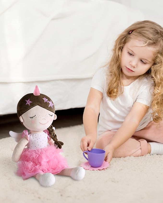 Soft Baby Doll Toys (16'') for Girls, My First Baby Rag Dolls for 1 Year Old Girl Birthday Gift Plush Doll Toys Machine Washable Baby Doll for Toddler Kids Infants - Star Princess