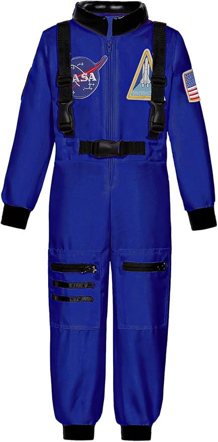 Astronaut Costume for Kids NASA Space Pilot Toddler Boys Birthday Halloween Costumes