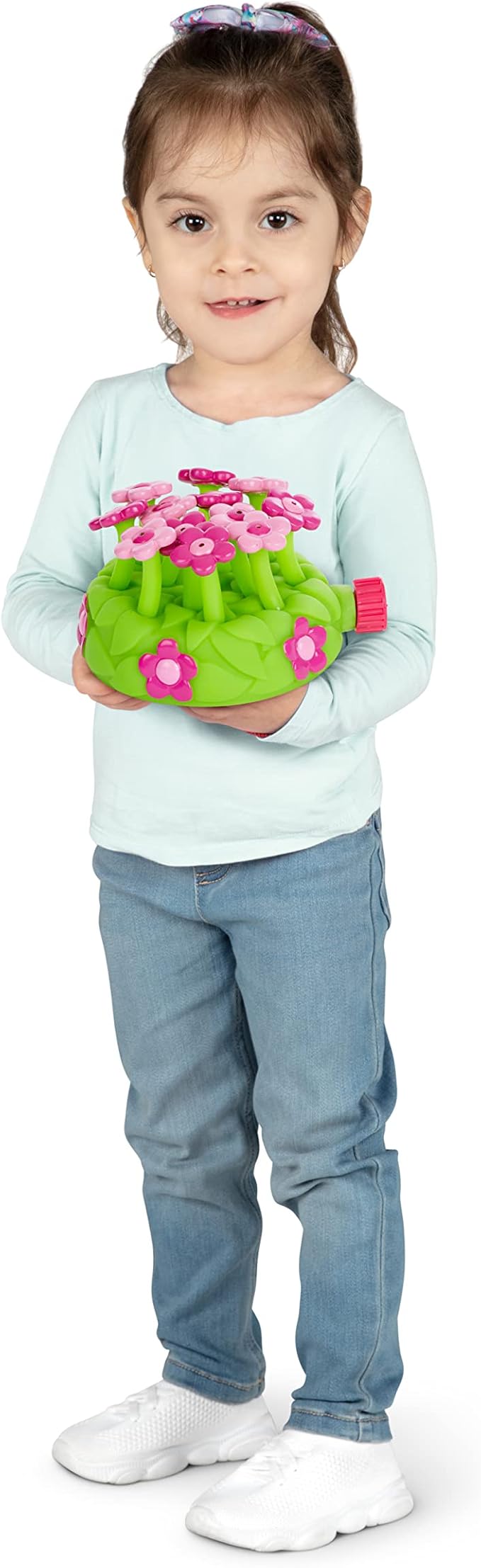 Melissa & Doug Sunny Patch Pretty Petals Flower Sprinkler Toy With Hose Attachment