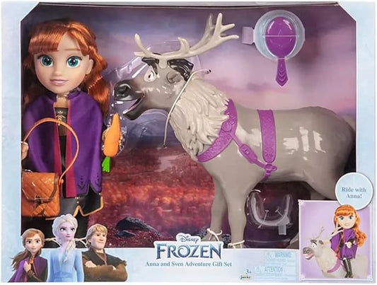 Disney Frozen Queen Anna Articulated Toddler Doll with Sven Reindeer