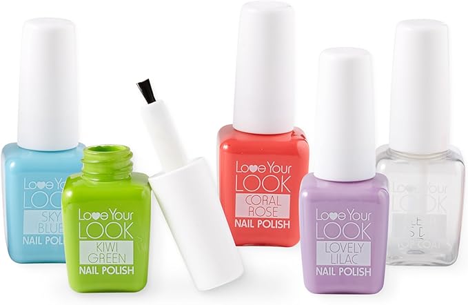 Melissa & Doug Love Your Look Pretend Nail Care Play Set – 20 Pieces for Mess-Free Play Mani-Pedis (DOES NOT CONTAIN REAL COSMETICS) , Pink