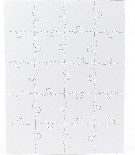 12 Blank Jigsaw Puzzles – 10.25 x 13.25 Inch, 20 Pieces Each – Hygloss DYI Party invites, Perfect for Decorating, Kids' Activities, Arts & Crafts or Party Favors - Puzzle Pieces to Draw On for Crafts
