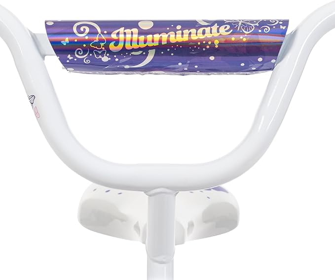 Huffy Illuminate Bike for Girls, 12/16/20 Inch Size Options, Ages 3+ Years Old, Removable Training Wheels (12" and 16" Only), Multiple Color Options, Easy Assembly, Streamers, Adjustable Seat, Durable