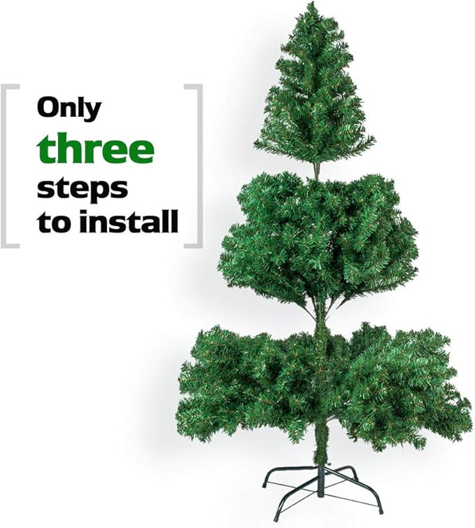 Bonnlo Artificial Christmas Tree, 8ft Large Christmas Tree w/ 1138 Branch Tips, Xmas Entrance Tree Holiday Party Decorations