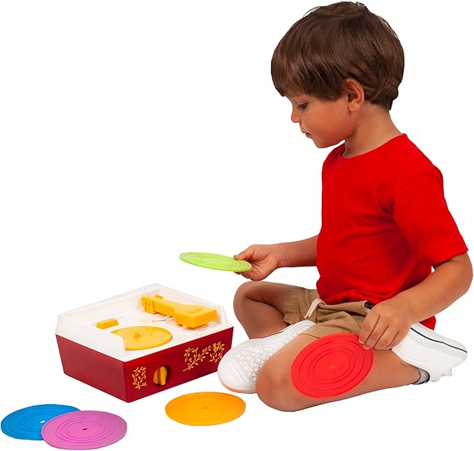 Fisher Price Classics - Record Player - Retro, Tactile Interactive Retro Toy for Kids, Girls, Boys, Toddlers, Baby, Preeschooler, Unisex 18 Months +