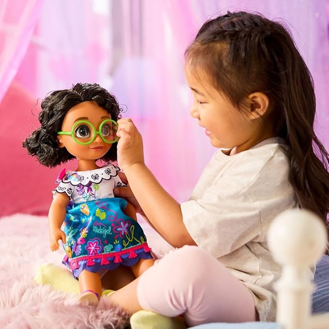 Disney Store Official Mirabel Once Upon a Story Doll - 16 Inch Disney Princess Toys Featuring Reflective Eyes with 3D Pupil and Iris, Detailed Costume, Hair Comb & Shoes - Comes in Display Box