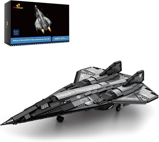 JMBricklayer Military Plane Building Blocks Set 60012, Cool SR-72 Eagle Reconnaissance Aircraft Building Toys Set, Collectible and Display Airplane Model, Ideal Gift for Adult Military Fans