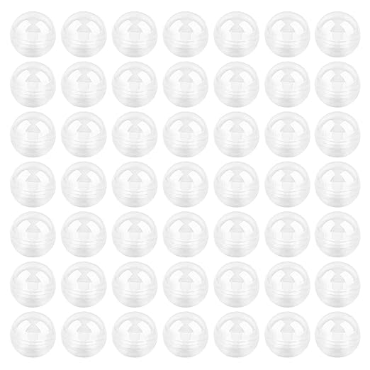 AUEAR, 100 Pack Translucent Small Round Capsules 1.1 Inch Vending Machine Empty Plastic Gumball Containers for Party Favor Prize