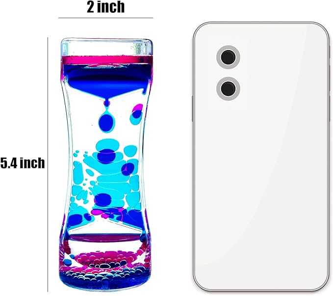 Liquid Motion Bubbler for Kids and Adults Pack of 8 Great Rainbow Series Liquid Bubbler Timer Sensory Fidget Relaxation Stress Relief and Anxiety Relief Relaxing Autism