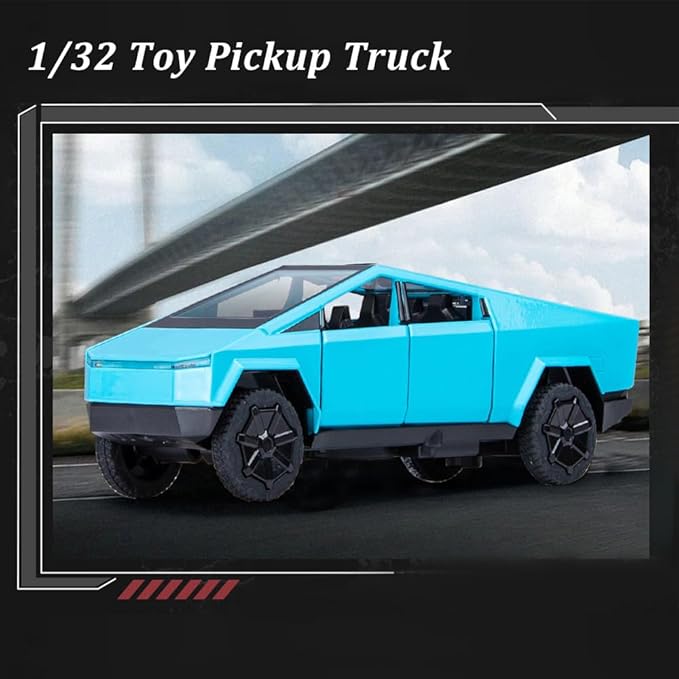 1/32 Diecast Pickup Car Model Alloy Toy Car with Sound Light and Pull Back, Toy Trucks for Boys Pickup Truck Toy Metal Model Trucks for Kids Gift Truck Enthusiasts Collection