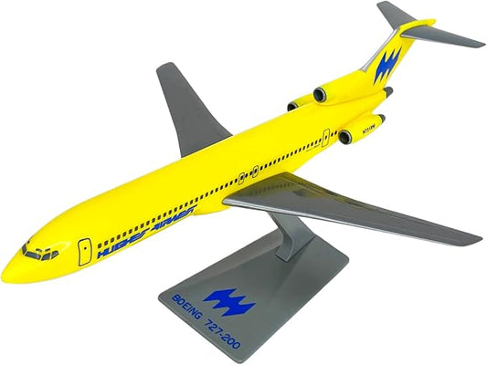 Flight Miniatures Hughes Airwest 727-200 1:200 Scale - Plastic Snap-Fit Model Airplane - Collectible Replica of Hughes Airlines Aircraft - Part# ABO-72720H-017