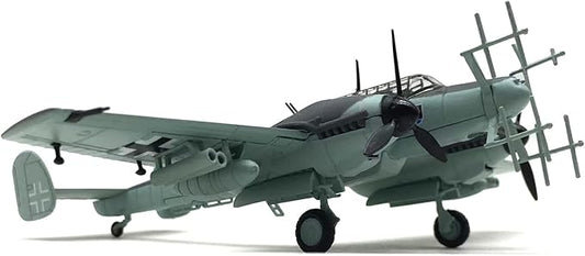 BF-110 G4 Jagdbomber 1/100 Metal Airplane Model Kit with Stand WWII Deutsche Diecast Alloy Fighter Model Vintage Combat Plane Prebuild Military Aircraft Collection for Display or Gift