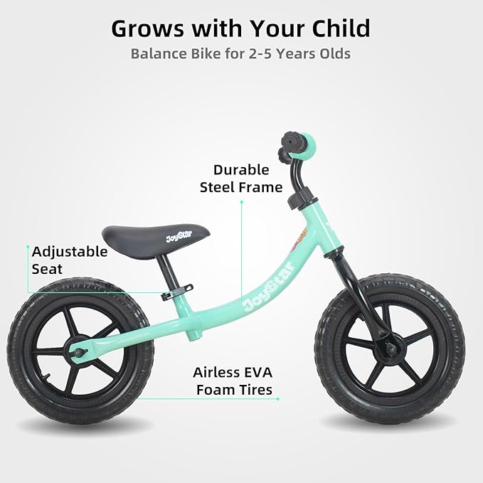 JOYSTAR Toddler Balance Bike 2 Year Old, Age 18 Months to 5 Years Old, No Pedal Bike with Adjustable Handlebar and Seat, Gift for 2-4 Boys Girls