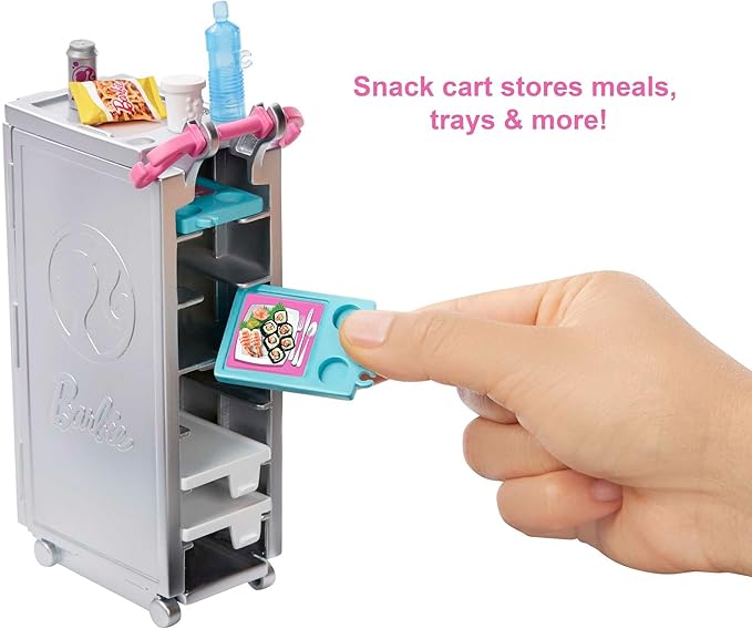 Barbie Dreamplane Transforming Playset with Reclining Seats and Working Overhead Compartments, Plus 15+ Pieces Including a Puppy and a Snack Cart, for Kids 3 Years Old and Up (Amazon Exclusive)