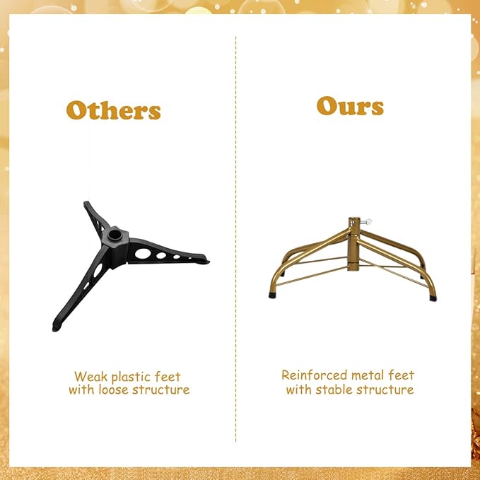 HAPPYGRILL 6 Feet Champagne Pencil Christmas Tree Artificial Slim Christmas Tree Skinny Xmas Tree with Metal Stand, Realistic Unlit Pine Tree with 520 Branch Tips for Indoor Outdoor