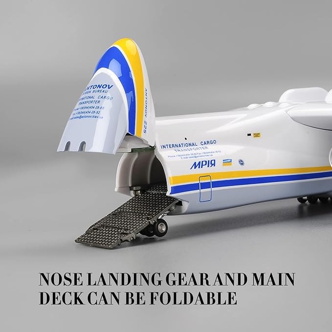 Model Plane Antonov an225 1/200 Scale Resin Airplane Model 17 inch Ukraine Painted Mriya Transporter Display Aircraft Model for Collection