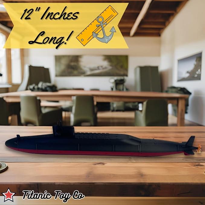 12-Inch Benjamin Franklin-Class Submarine Model– Replica of The Iconic Ballistic Missile Submarine – Nautical Enthusiasts and Military Collectors Titanic Toy, Titanic Model