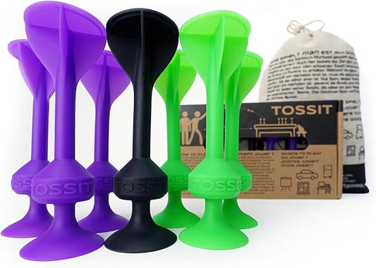 TOSSIT Game Suction Cup Darts, Toss Game Perfect Family and Party, Silicone Throwing Game for Backyard, Indoor and Outdoor Fun, Starter Pack