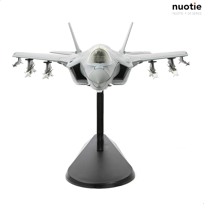 1/72 F-35A Stealth Fighter Aircraft Model Military Joint Attack Aircraft Diecast Metal Airplane Model Kit with Stand for Adult Military Enthusiast Collection Display or Gift
