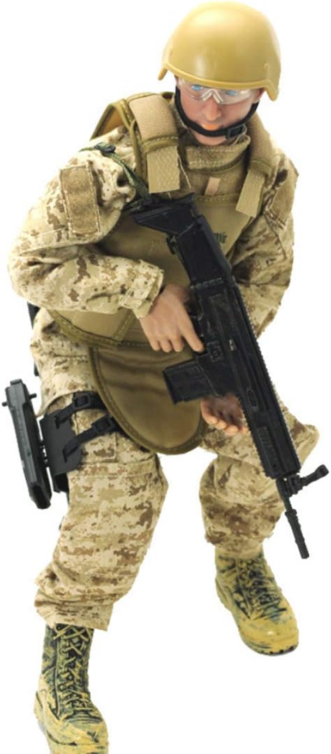 12 Inch Soldier Action Figure Model, 1/6 Realistic Army Military Navy Seal Model Set with Weapons and Accessories for Adults Military Lovers to Collect and Gift (Navy Seal Soldier)