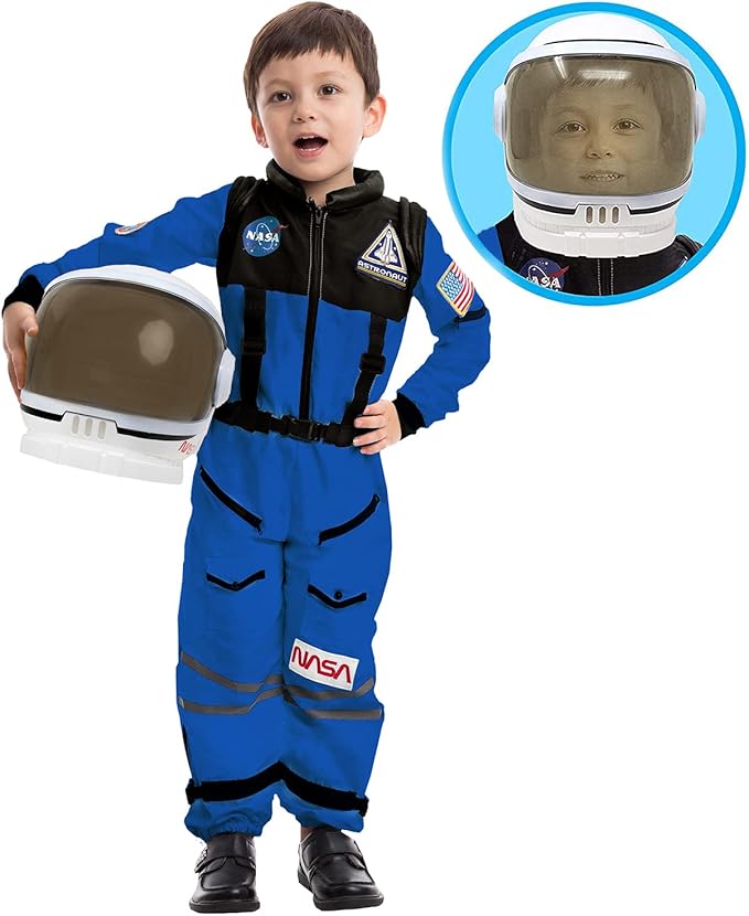 Spooktacular Creations Astronaut Costume with Helmet, Space Suit for Toddler, Kids Astronaut Halloween Costume for Cosplay