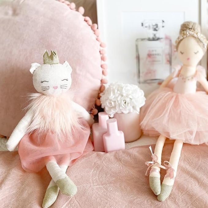 MON AMI Chloe The Kitty Princess Stuffed Doll – 15”, Cat Stuffed Toy, Soft & Cuddly, Use as Toy or Nursery Room Decor, Great Gift for Kids of All Ages