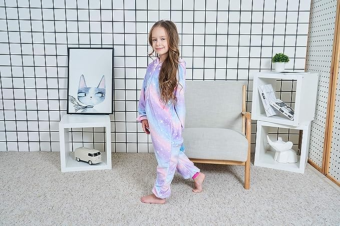 Kids Unicorn Onesie Pajamas One-Piece Cosplay Costume Animal Sleepwear Girls And Boys