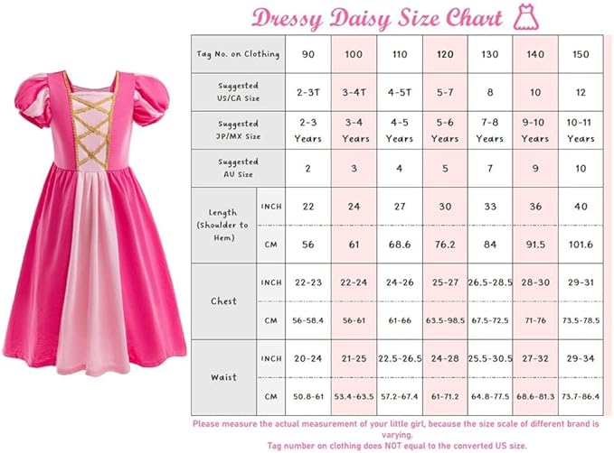 Dressy Daisy Toddler and Little Girls Princess Dress Up Clothes for Halloween Birthday Party Everyday Outfit Play Wear