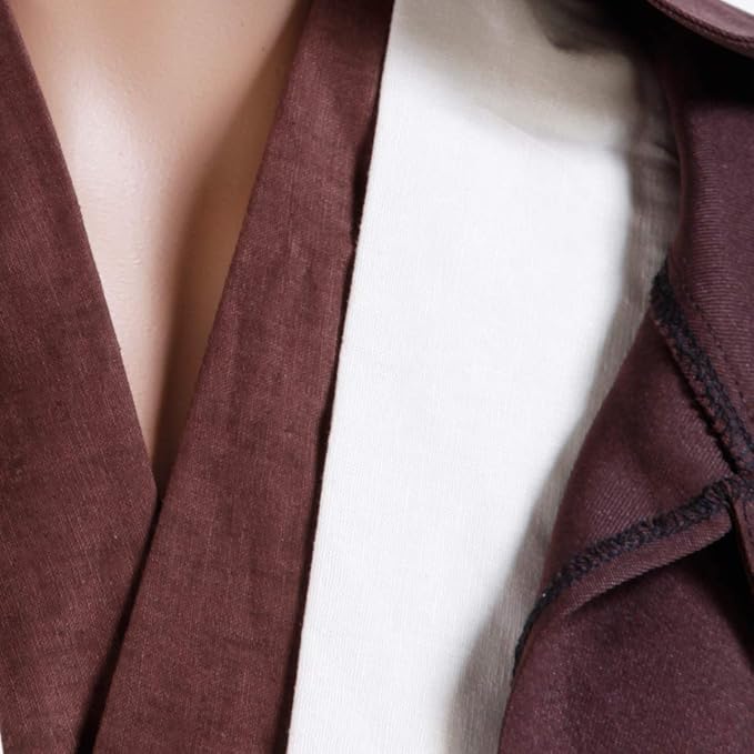 Rongxu Mens Tunic Robe Cosplay Costume Adult Tunic Hooded Robe Outfit Full Set Halloween Costume US Size