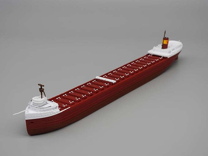 12" Prebuilt Display Model Ship (Floating SS Edmund Fitzgerald 1ft Model)