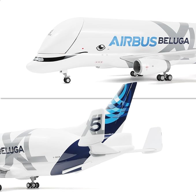 A330 Beluga XL5 1/150 Large Scale Die-cast Airplane Model Kits with Stand (16.5 inches) | Airbus a330-743L Super Transporter Beluga Aviation Enthusiasts Collect Plane Model
